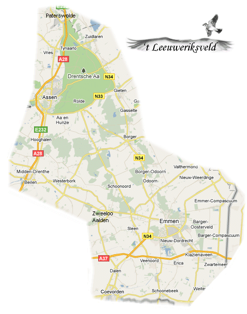 kaartje: ons leveringsgebied